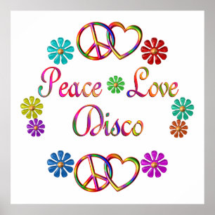 PEACE LOVE DISCO POSTER
