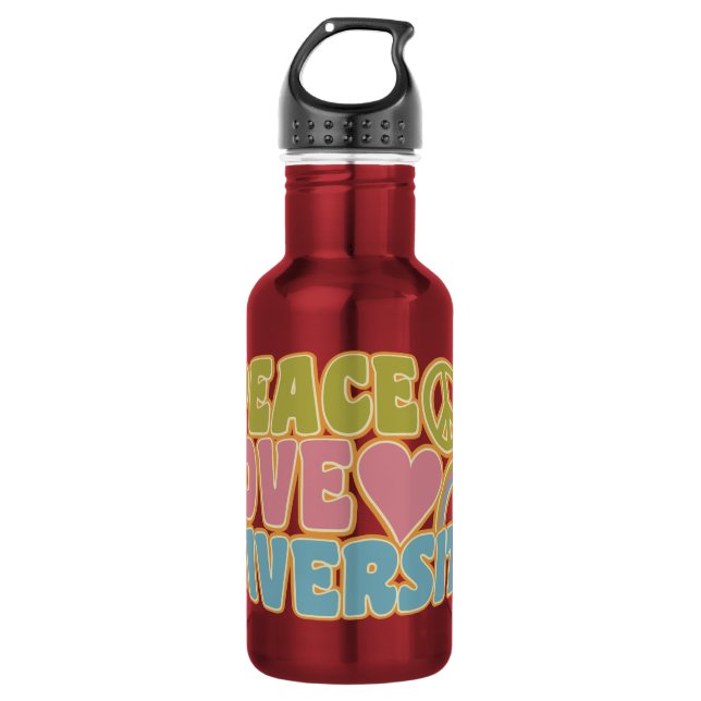 PEACE LOVE DIVERSITY 532 ML WATER BOTTLE (Front)