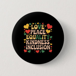 Peace Love Diversity Inclusion Black History Month 2 Inch Round Button
