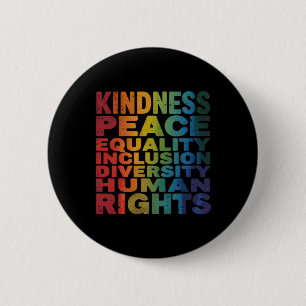 Peace Love Diversity Inclusion Equality Black Hist 2 Inch Round Button