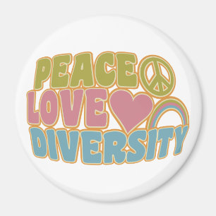 PEACE LOVE DIVERSITY magnet