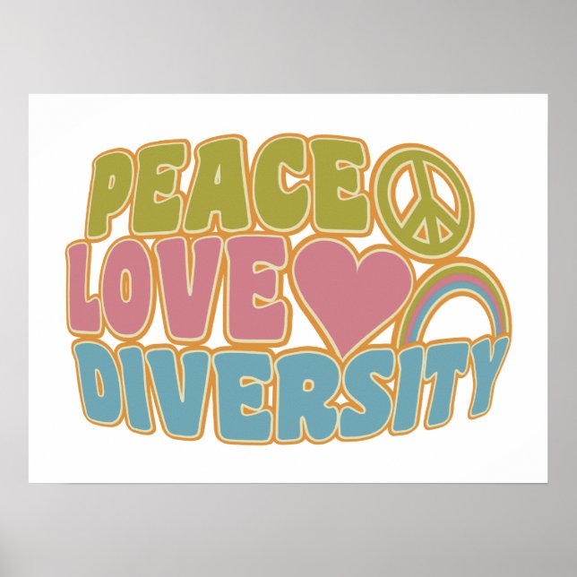 PEACE LOVE DIVERSITY poster (Front)