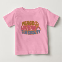 PEACE LOVE DIVERSITY shirt – choose style & colour