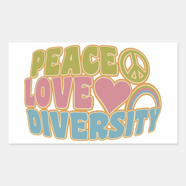 PEACE LOVE DIVERSITY stickers (Front)