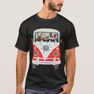 Peace Love Dogs Hippie Van French Bulldog T-Shirt