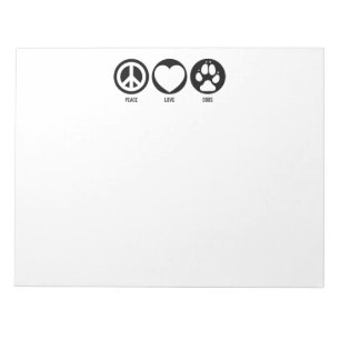 Peace Love Dogs Notepad