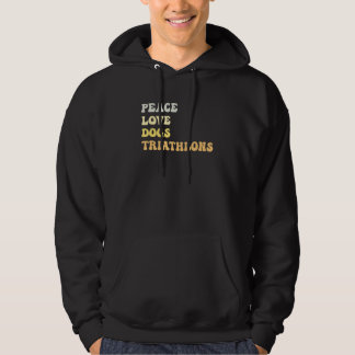 Peace Love Dogs Triathlons Retro Hoodie