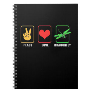 Peace Love Dragonfly Notebook