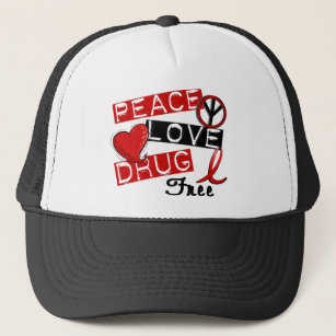 Peace Love Drug Free Trucker Hat