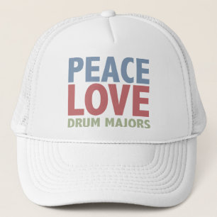 Peace Love Drum Majors Trucker Hat