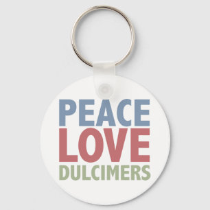 Peace Love Dulcimers Keychain