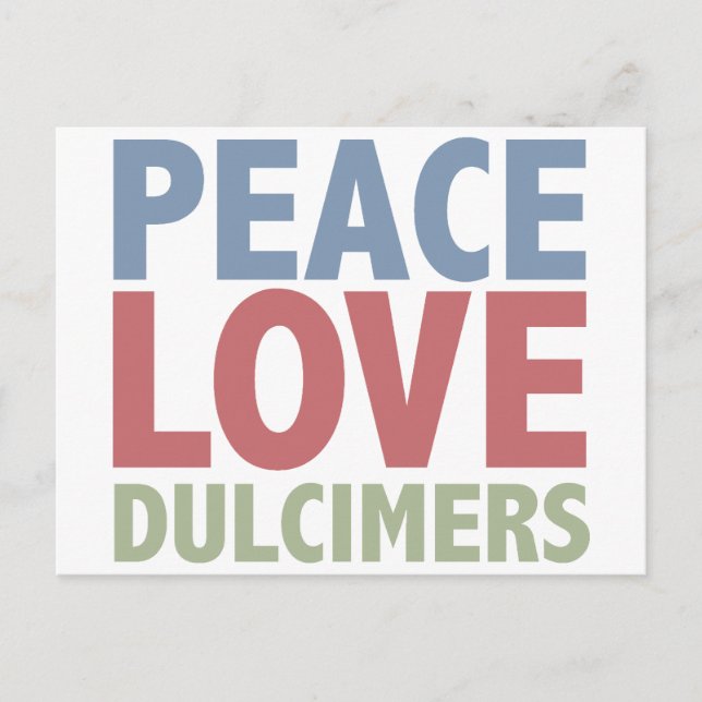 Peace Love Dulcimers Postcard (Front)