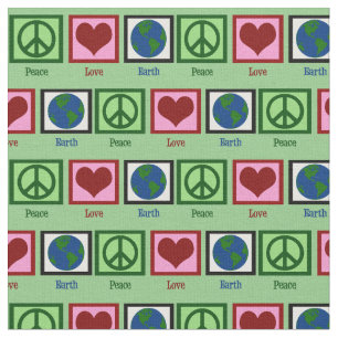 Peace Love Earth Fabric