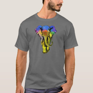 Peace Love Earth Save the Elephants Front & Back  T-Shirt