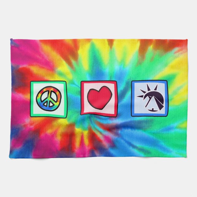 Peace, Love, Egyptians Kitchen Towel (Horizontal)