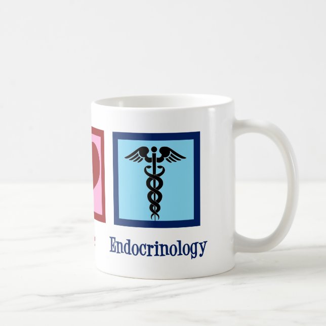 Peace Love Endocrinology Coffee Mug (Right)