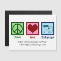 Peace Love Endoscopy Custom Clinic Magnet Card