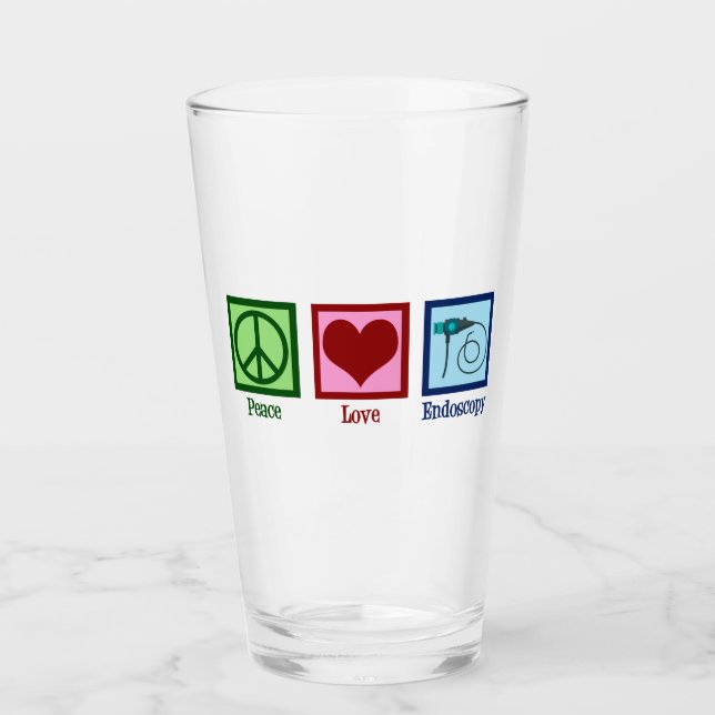 Peace Love Endoscopy Glass (Front)