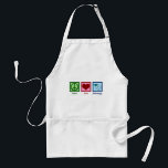 Peace Love Endoscopy Standard Apron<br><div class="desc">Peace Love Endoscopy. A cute gift featuring a peace sign, heart, and endoscope used in medical procedures to scope a patient.</div>