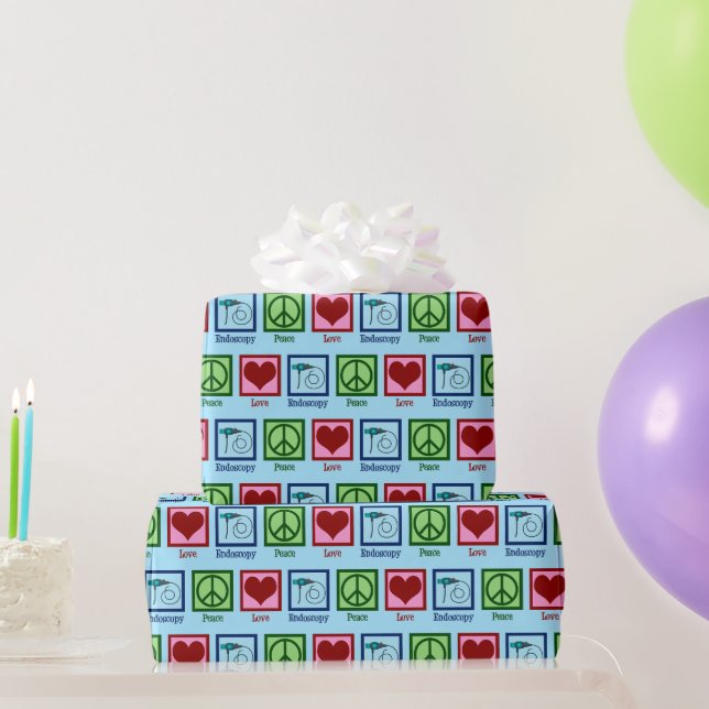 Peace Love Endoscopy Wrapping Paper (Party Gifts)