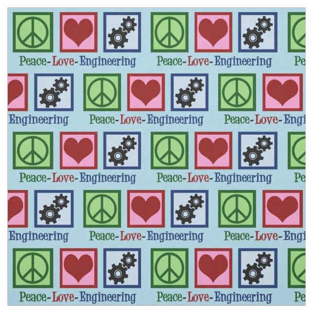 Peace Love Engineering Cute Engineer Fabric (Swatch)