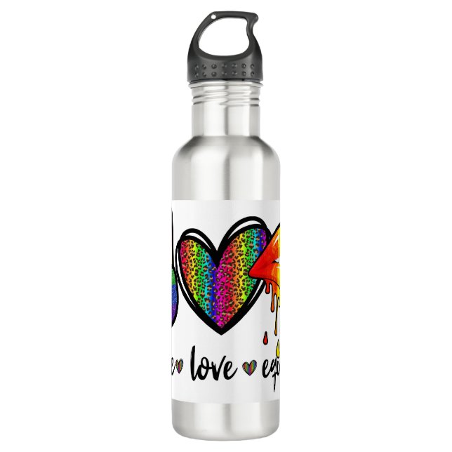 Peace, Love & Equality 710 Ml Water Bottle (Front)