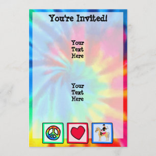 Peace, Love, Equestrian Invitation