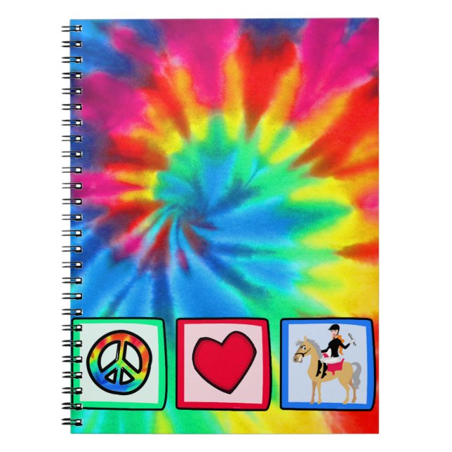 Peace, Love, Equestrian Notebook (Front)