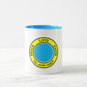 Peace, Love, Faith Mug