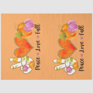 Peace Love Fall Autumn Customize Colour Tissue Paper