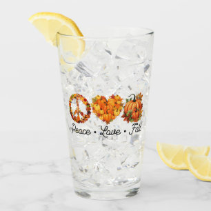Peace, Love, Fall – Cozy Autumn Vibes with Pumpkin Glass