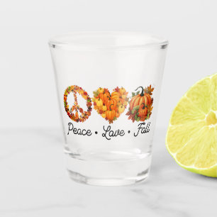 Peace, Love, Fall – Cozy Autumn Vibes with Pumpkin Shot Glass