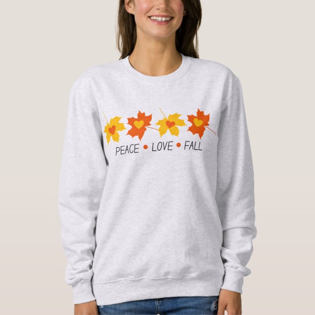 Peace Love Fall Cozy Sweatshirt (Front)