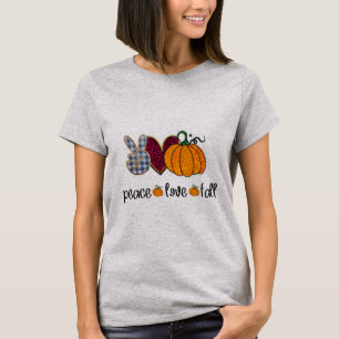 peace love fall gift idea for halloween  T-Shirt