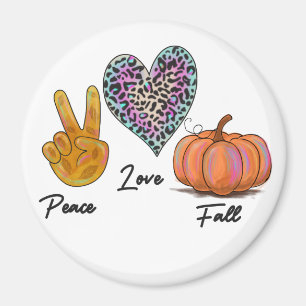 Peace Love Fall Magnet