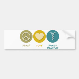 Peace Love Family Practice Bumper Sticker