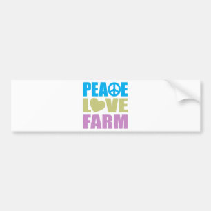 Peace Love Farm Bumper Sticker