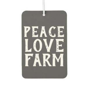 PEACE LOVE FARM typography   Outdoor Pillow Air Freshener