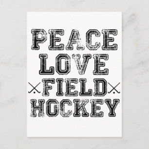 Peace, Love, Field Hockey Postcard
