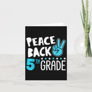 Peace Love Fifth Grade Squad Back To School Card