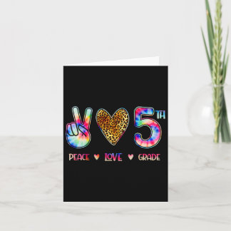 Peace Love Fifth Grade Squad Back To School Gift  Card