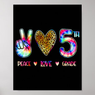 Peace Love Fifth Grade Squad Back To School Gift  Poster