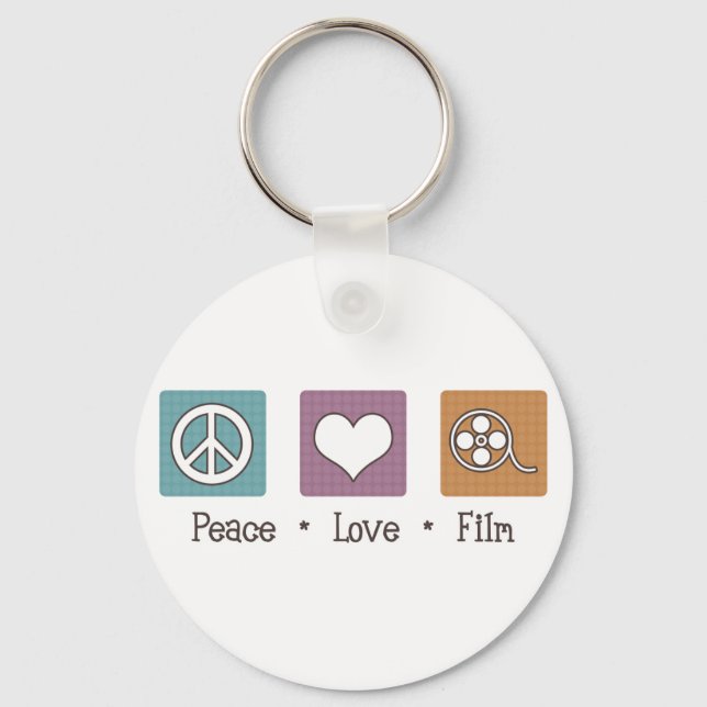 Peace Love Film Keychain (Front)