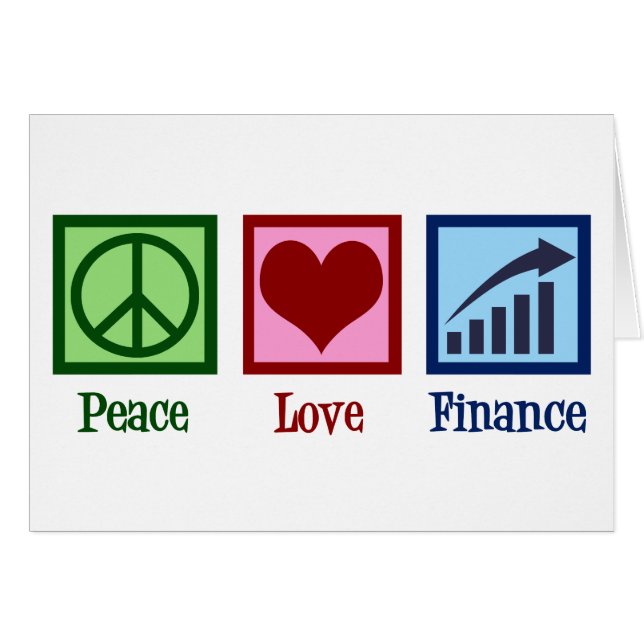 Peace Love Finance Conseiller financier Carte de v (Devant horizontal)