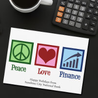 Peace Love Finance Customizable Bank Christmas