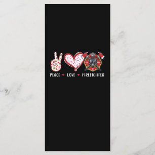 Peace Love Firefighter Lovers   Firefighter Gifts Menu