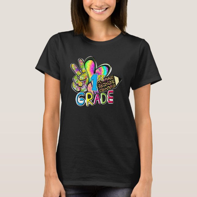 Peace Love First Grade Grade Teacher Team 1st Grad T-Shirt
