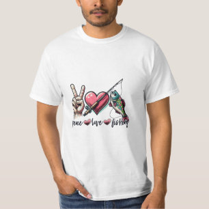 Peace love fishing T-Shirt