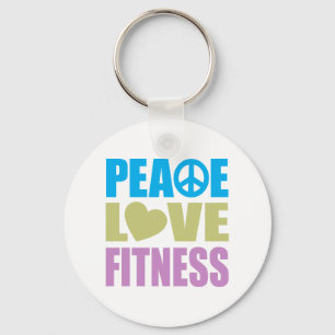 Peace Love Fitness Keychain