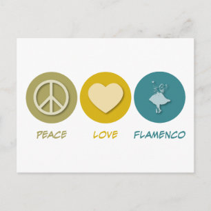 Peace Love Flamenco Postcard